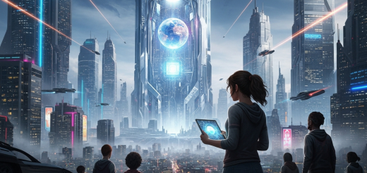 História de ficção científica futurista com IA