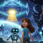 Histórias infantis de ficção científica com robôs