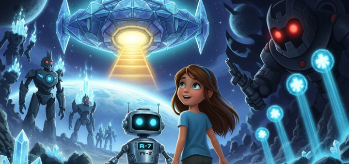 Histórias infantis de ficção científica com robôs