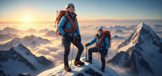 Inspiring mountain climbing adventure story